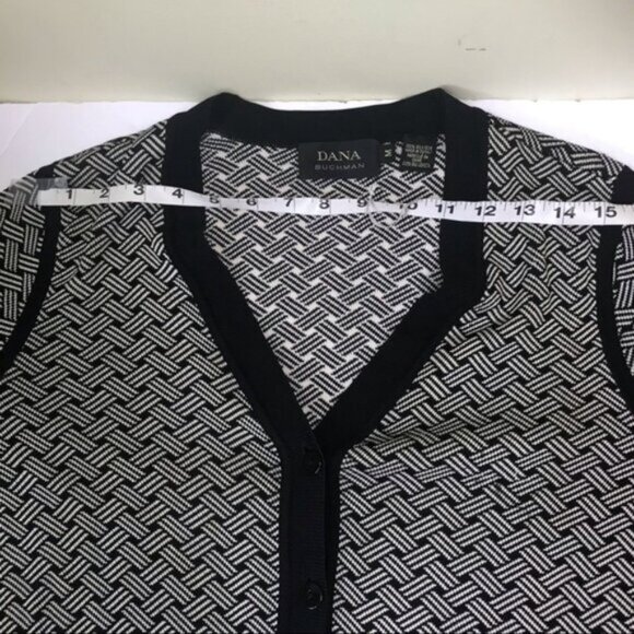 Dana Bachman Vintage Silk Knit Cardigan Sweater Jacket Pockets Buttons Preppy M - Picture 15 of 16